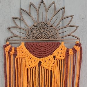 Macrame Sun Flower Wall Hanging